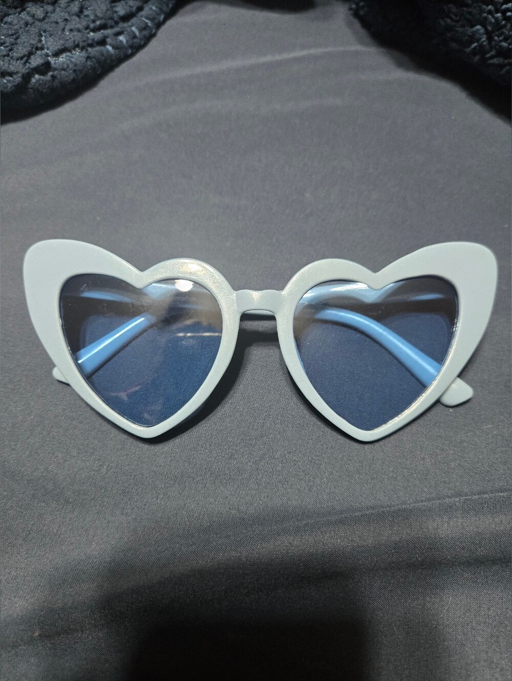 Blue Heart Shaped Novelty Sunglasses